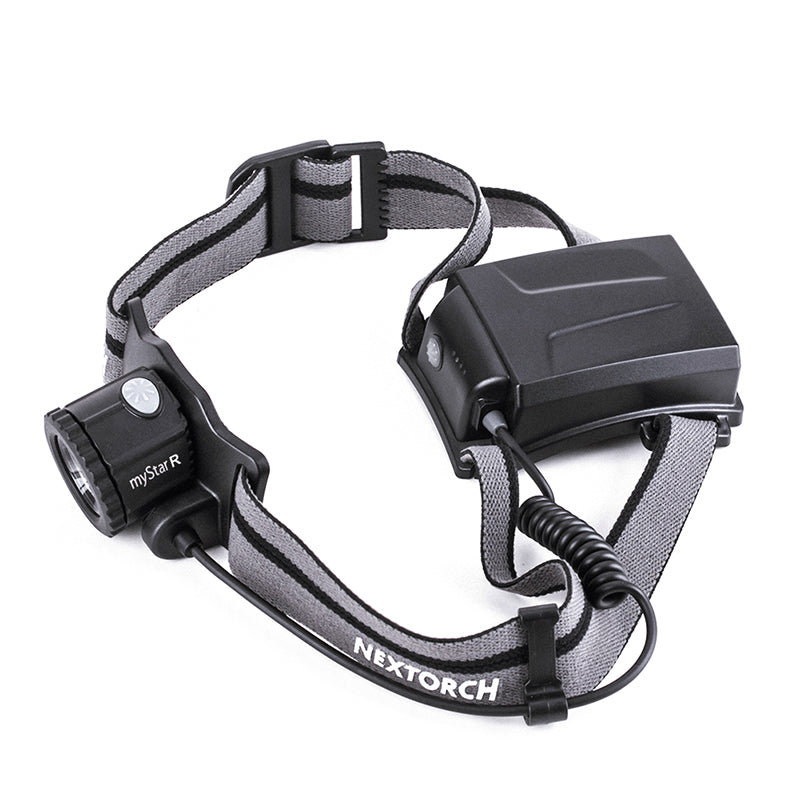 Nextorch Mystar R pannlampa svart, 760 lm drivs med 3 st AA alt det medföljande uppladdningsbara batteriet