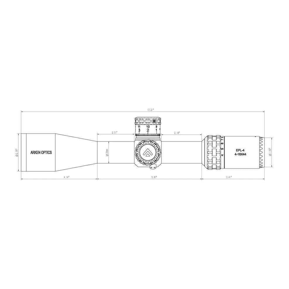Arken Optics EPL4 4-16x44 FFP VHR MIL Belyst Kikarsikte (bild 6)