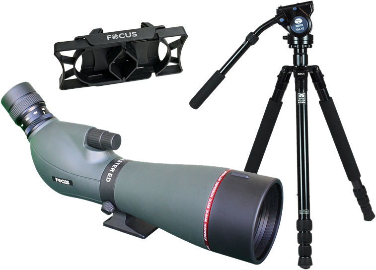 Focus Sport Optics Kit Focus Viewmaster 20-60x80 ED w Sirui R2004+VH10 + Digi ad