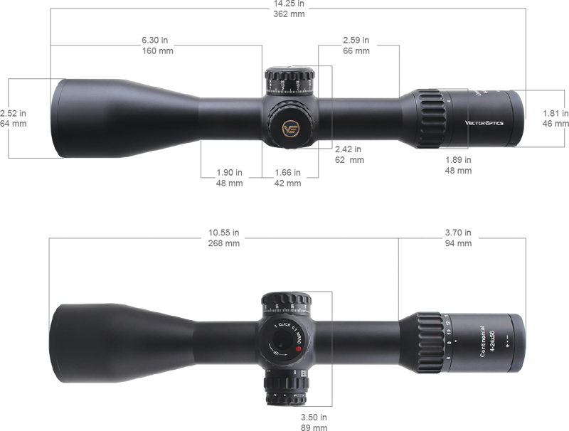 Vector Optics Continental x6 4-24x56 VEC-MBR HD FFP Scope (bild 9)