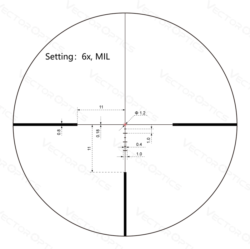 Vector Optics Continental x6 1-6x24i Fiber HD SFP Tactical Scope (bild 12)