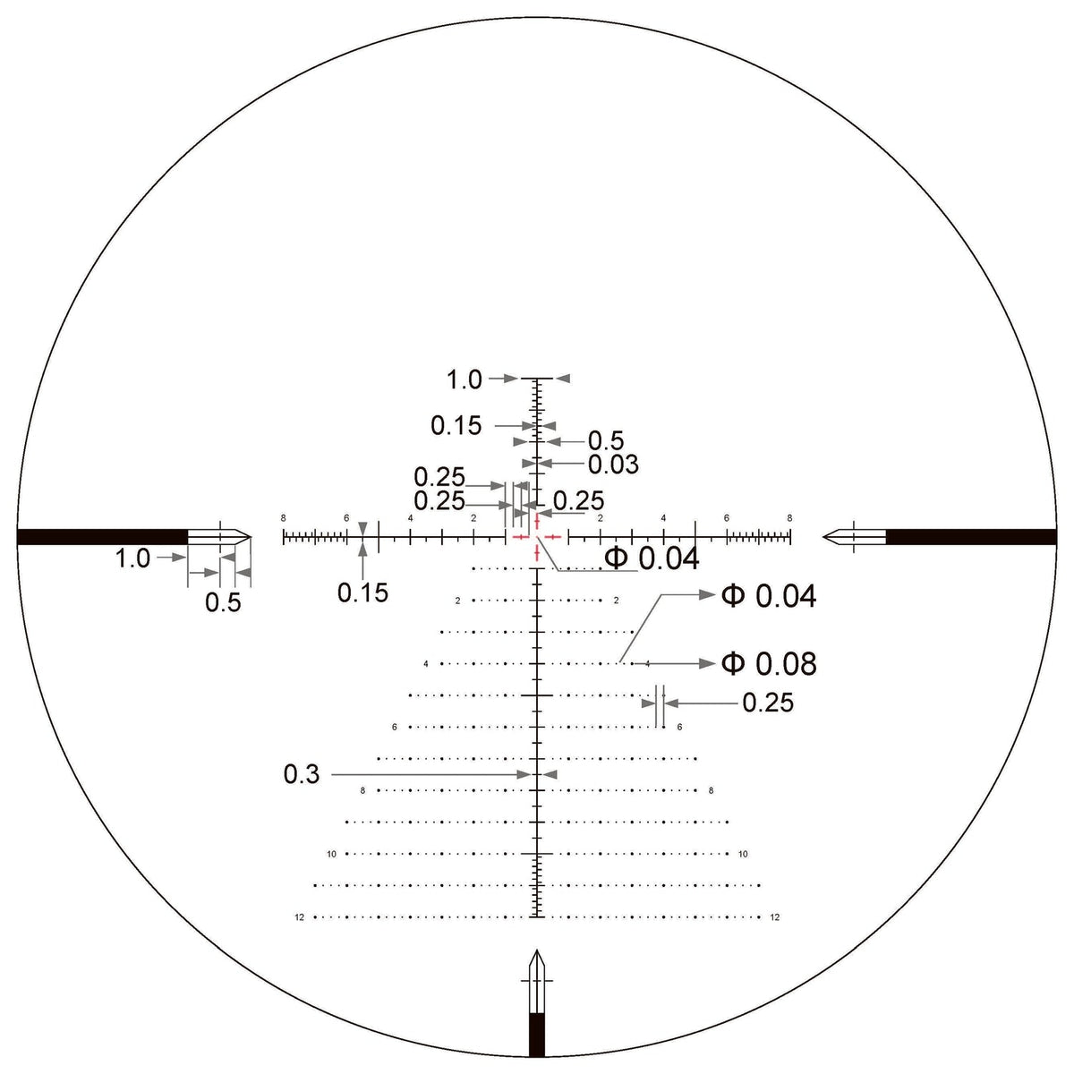 Arken Optics SH-4J 6-24x50 FFP VPR MIL Belyst Kikarsikte (bild 3)