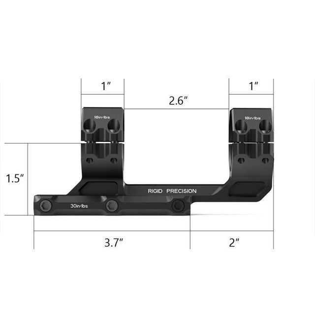 Arken Optics 0 MOA Cantilever 34 mm Fäste 2,5 Tum Offset (bild 2)
