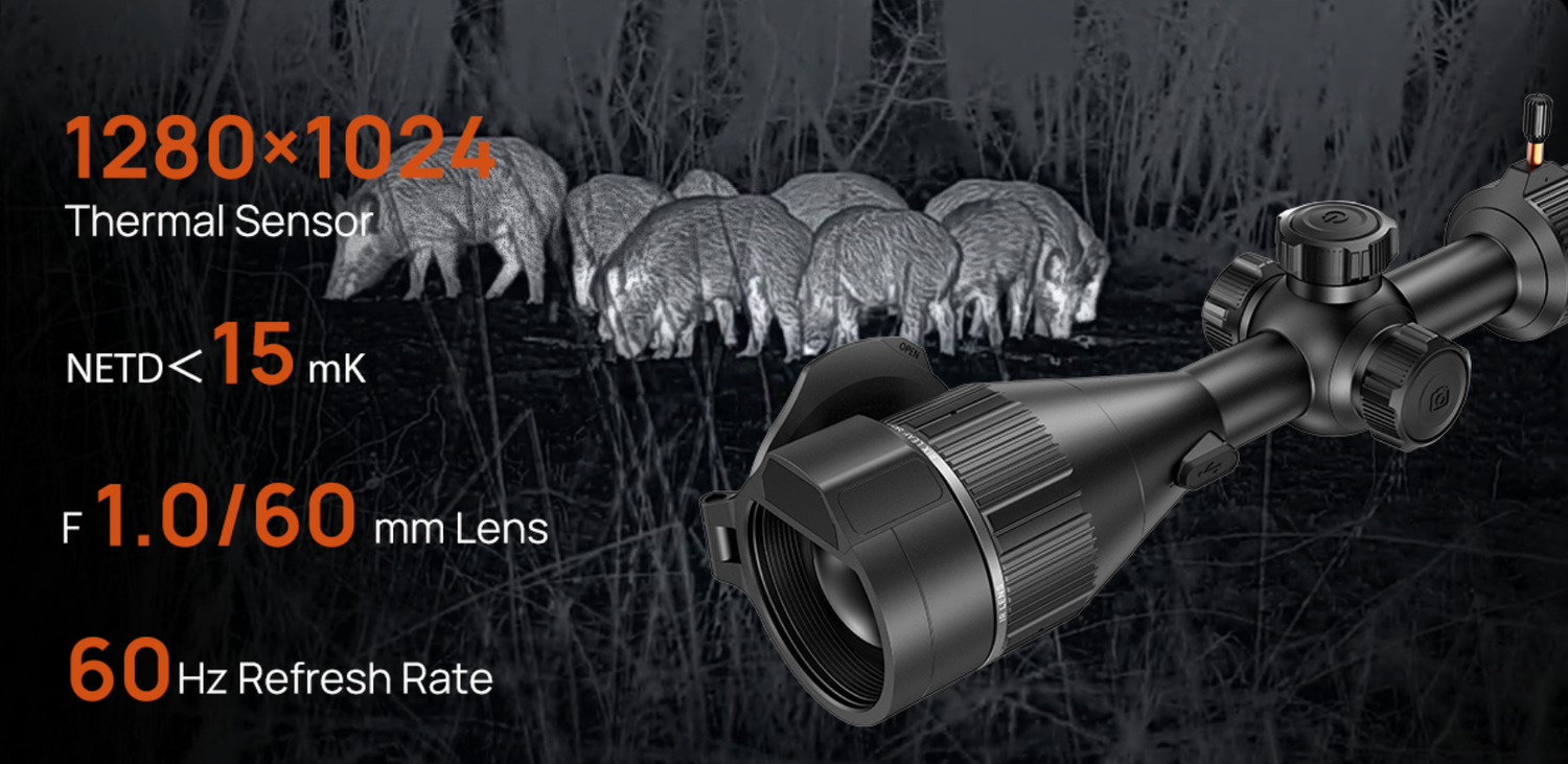 RIX Leap L12R 1280x1024, 60 mm Värmesikte Med Laseravståndsmätare – Objektivdiameter 60 mm, Förstoring 4–16x, Sensorupplösning 1280x1024, Tubdiameter 30 mm (bild 4)