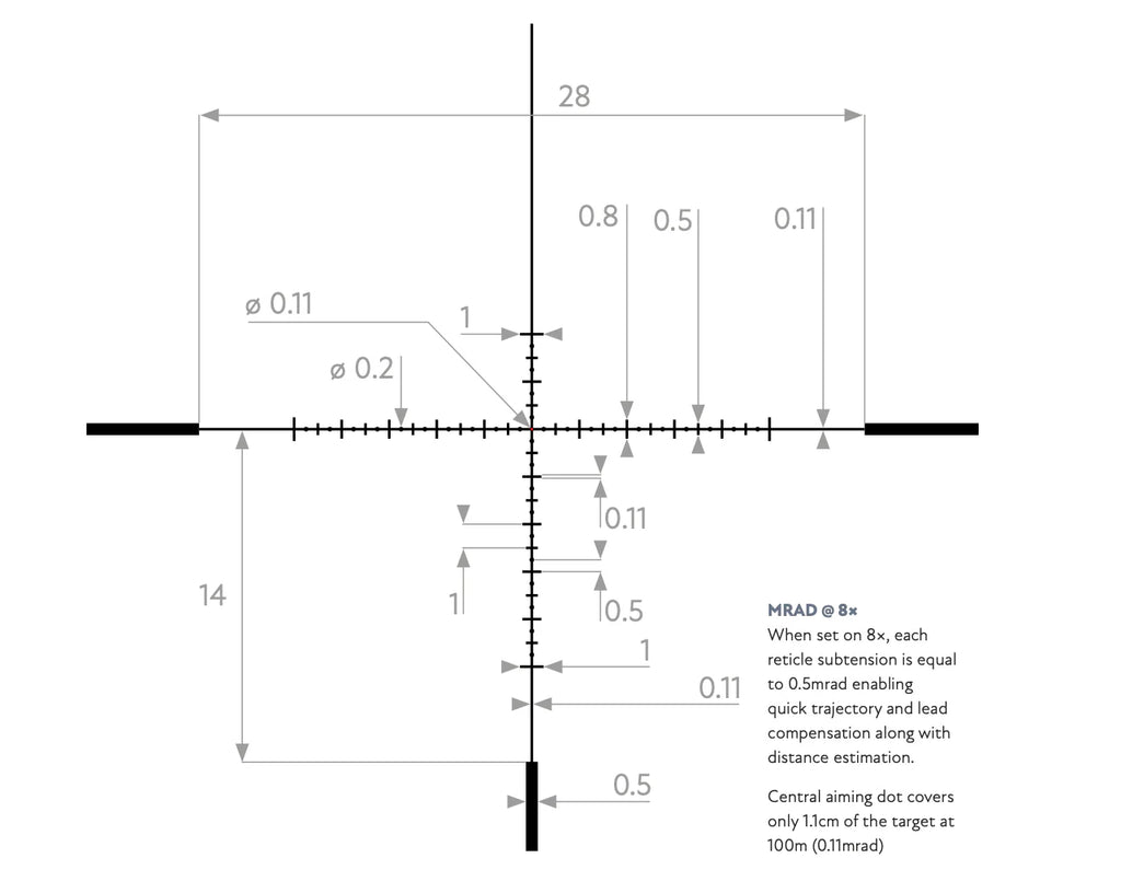 Stryker HD 1-8x24 SFP DAMR MIL Belyst Kikarsikte