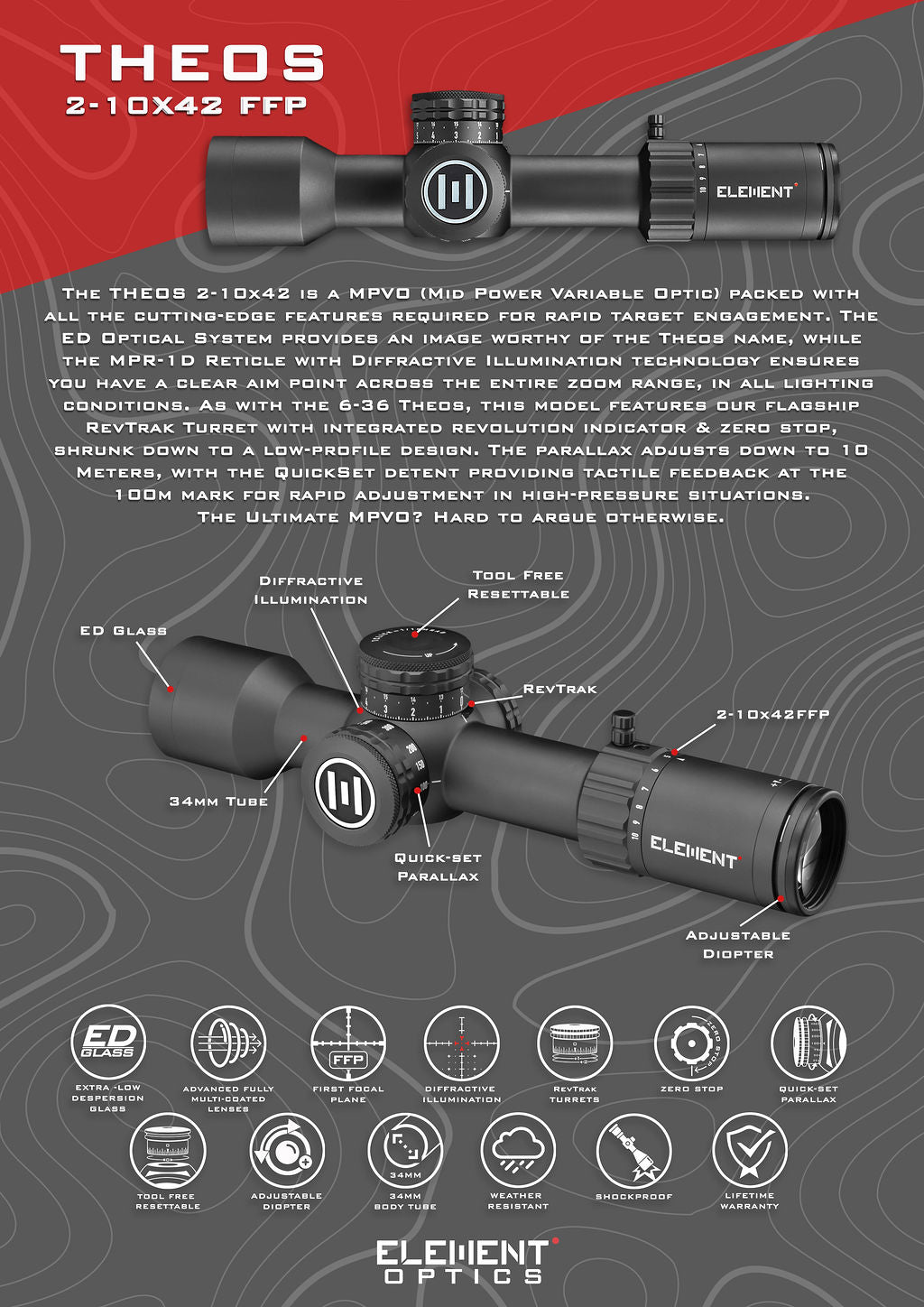 Element Optics Theos 2-10x42 FFP MIL (bild 16)