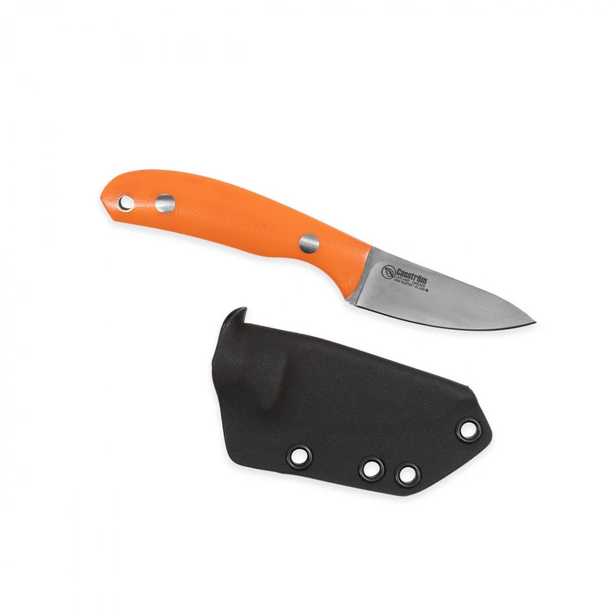 Casström Safari Mini Hunter kniv i Orange G10, slida i Kydex