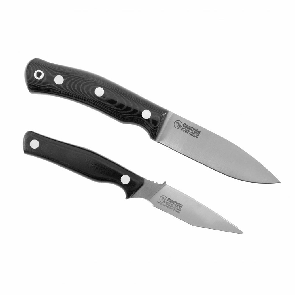 Casström Hunters combo kniv set med No. 10 & Swedish Field Dresser i svart micarta