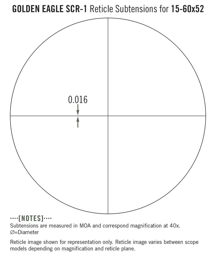 Vortex Golden Eagle 15-60x52, riktmedel SCR-1