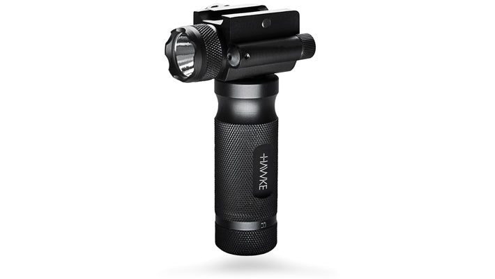 Hawke LED/Röd Laser Foregrip för weaver/picatinny *