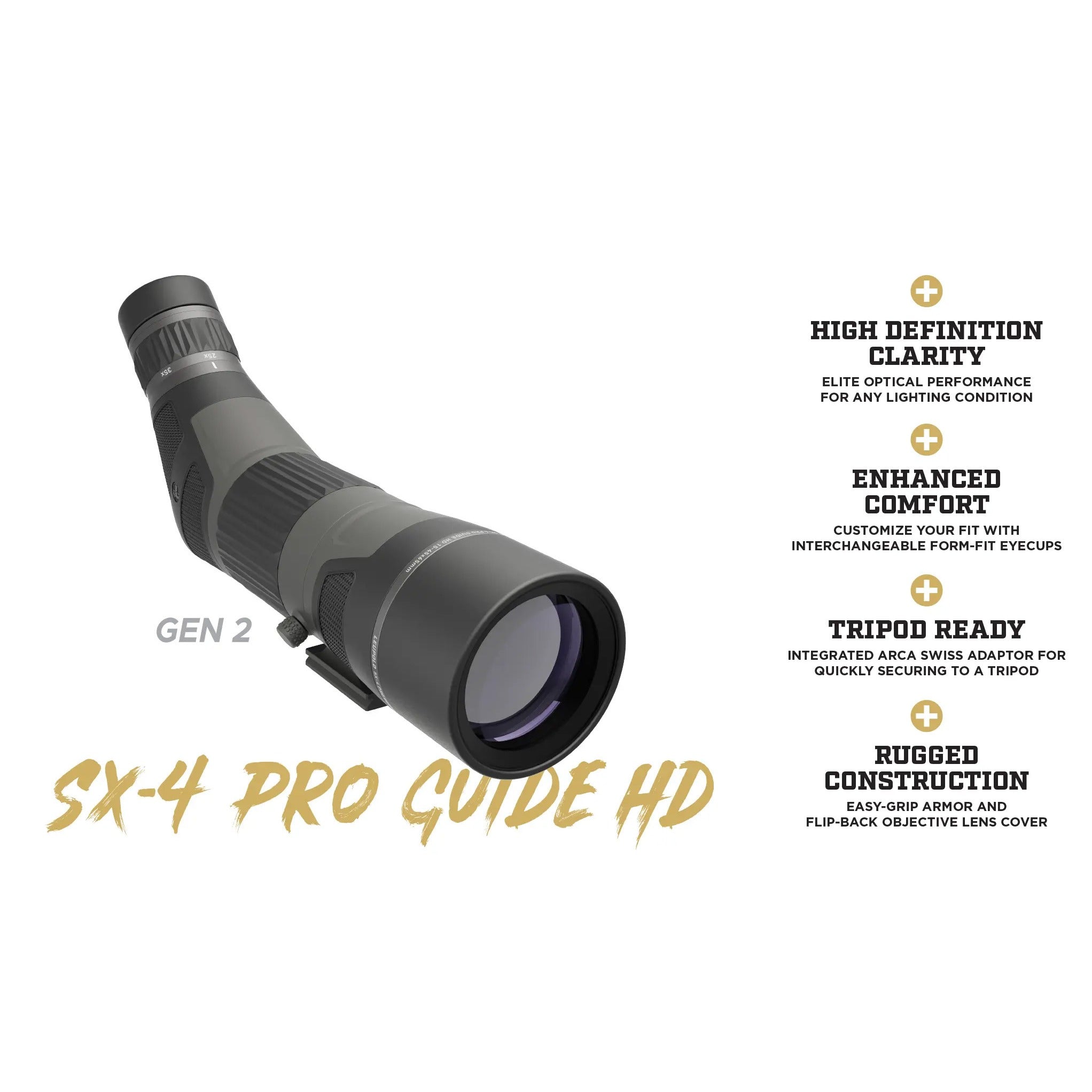 LEUPOLD SX-4 PRO GUIDE HD GEN 2 15-45X65MM ANGLED