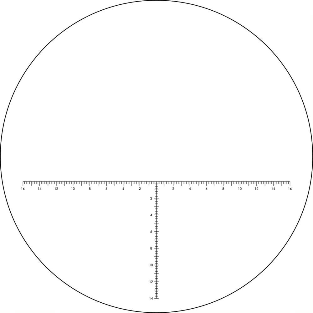 Vortex Viper HD, Okular med streckplatta (MRAD) För 85 mm