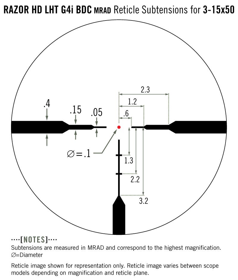 Vortex Razor HD LHT 3-15x50, riktm. G4i belyst MRAD