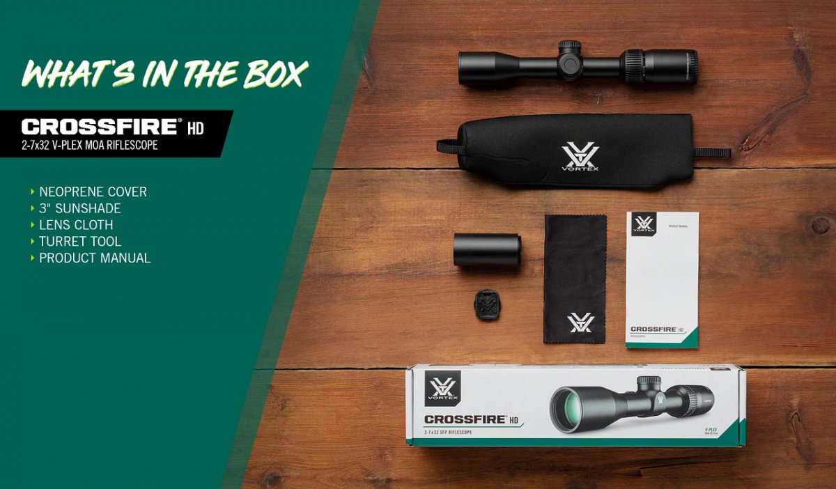 Vortex Crossfire HD 2-7x32 riktm V-Plex